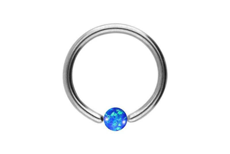 PIERCINGLINE Piercing-Set (Klemm-Ringe, Chirurgenstahl Klemmkugelring SYNTHETISCHER OPAL) von PIERCINGLINE