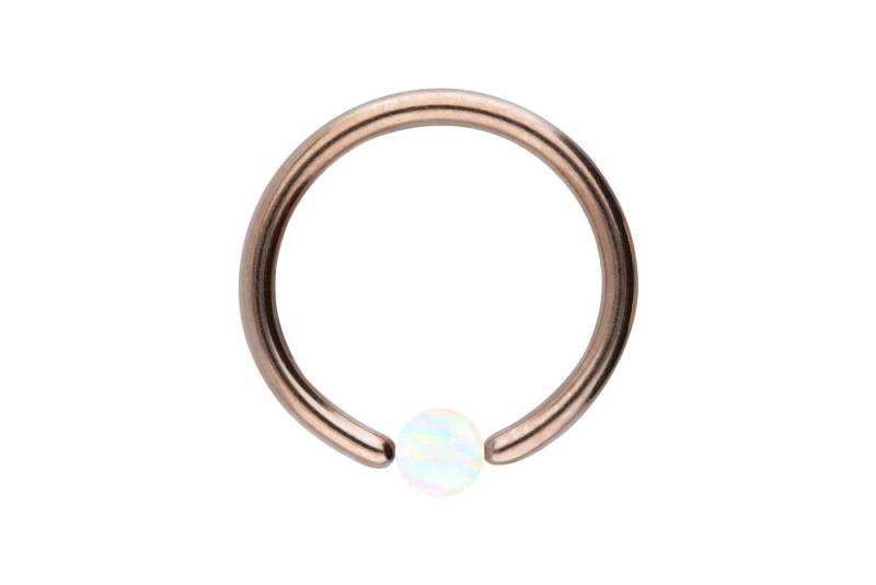 PIERCINGLINE Piercing-Set (Klemm-Ringe, Chirurgenstahl Klemmkugelring SYNTHETISCHER OPAL) von PIERCINGLINE