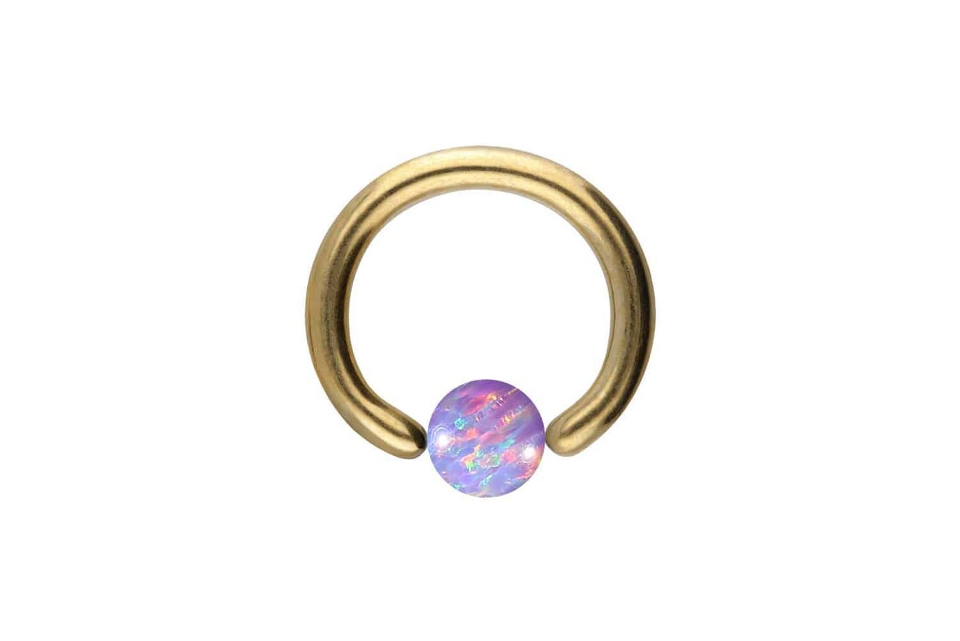 PIERCINGLINE Piercing-Set (Klemm-Ringe, Chirurgenstahl Klemmkugelring SYNTHETISCHER OPAL) von PIERCINGLINE