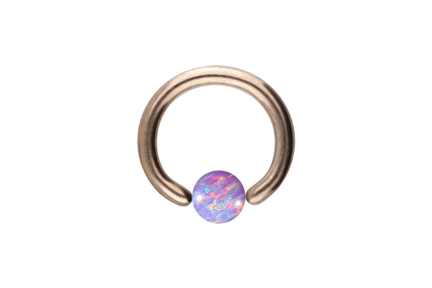 PIERCINGLINE Piercing-Set (Klemm-Ringe, Chirurgenstahl Klemmkugelring SYNTHETISCHER OPAL) von PIERCINGLINE