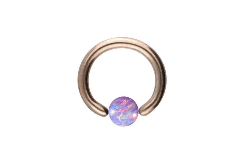 PIERCINGLINE Piercing-Set (Klemm-Ringe, Chirurgenstahl Klemmkugelring SYNTHETISCHER OPAL) von PIERCINGLINE