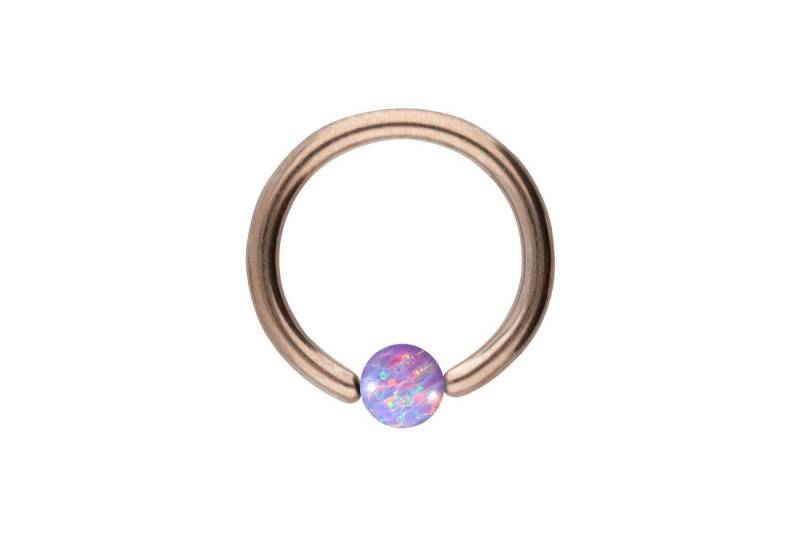 PIERCINGLINE Piercing-Set Chirurgenstahl Klemmkugelring SYNTHETISCHER OPAL (Klemm-Ringe / 1 Stk) von PIERCINGLINE