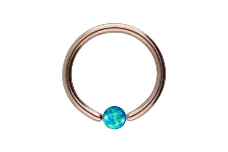 PIERCINGLINE Piercing-Set (Klemm-Ringe, Chirurgenstahl Klemmkugelring SYNTHETISCHER OPAL) von PIERCINGLINE