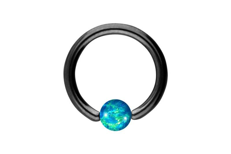 PIERCINGLINE Piercing-Set (Klemm-Ringe, Chirurgenstahl Klemmkugelring SYNTHETISCHER OPAL) von PIERCINGLINE
