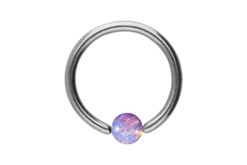PIERCINGLINE Piercing-Set (Klemm-Ringe, Chirurgenstahl Klemmkugelring SYNTHETISCHER OPAL) von PIERCINGLINE