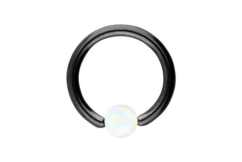 PIERCINGLINE Piercing-Set (Klemm-Ringe, Chirurgenstahl Klemmkugelring SYNTHETISCHER OPAL) von PIERCINGLINE