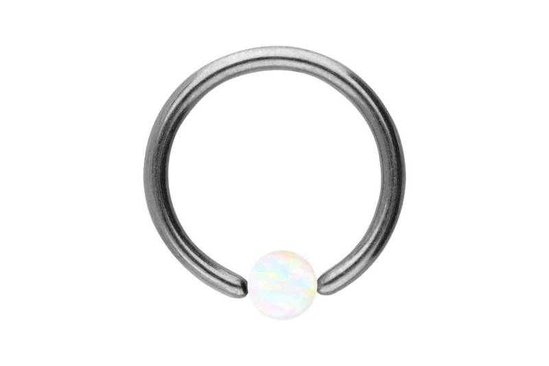 PIERCINGLINE Piercing-Set (Klemm-Ringe, Chirurgenstahl Klemmkugelring SYNTHETISCHER OPAL) von PIERCINGLINE
