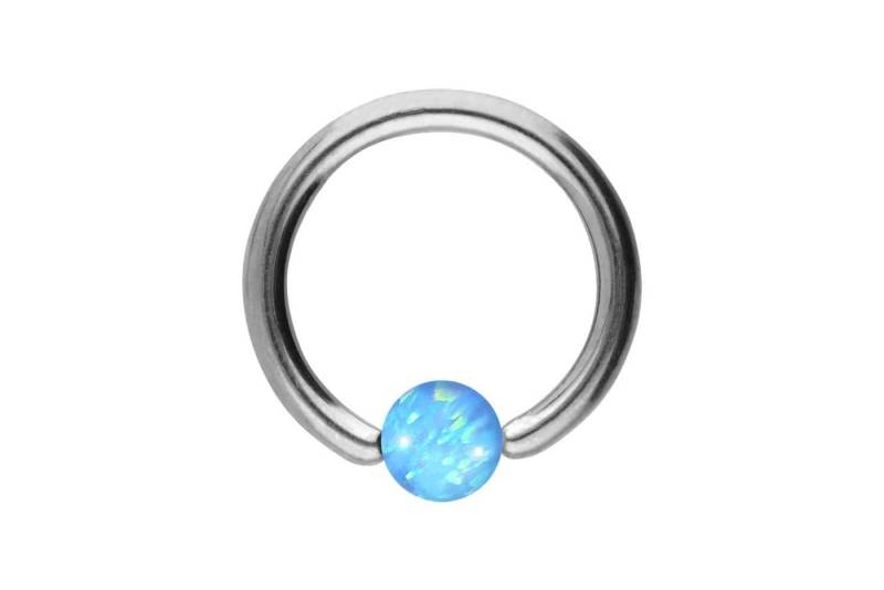 PIERCINGLINE Piercing-Set (Klemm-Ringe, Chirurgenstahl Klemmkugelring SYNTHETISCHER OPAL) von PIERCINGLINE