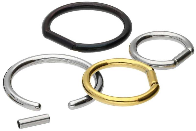 PIERCINGLINE Nasenpiercing Chirurgenstahl Stabverschlussring (Klemm-Ringe / 1 Stk) von PIERCINGLINE