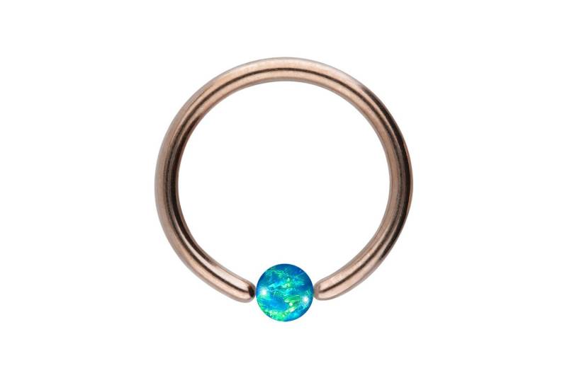 PIERCINGLINE Piercing-Set (Klemm-Ringe, Titan Klemmkugelring SYNTHETISCHER OPAL) von PIERCINGLINE