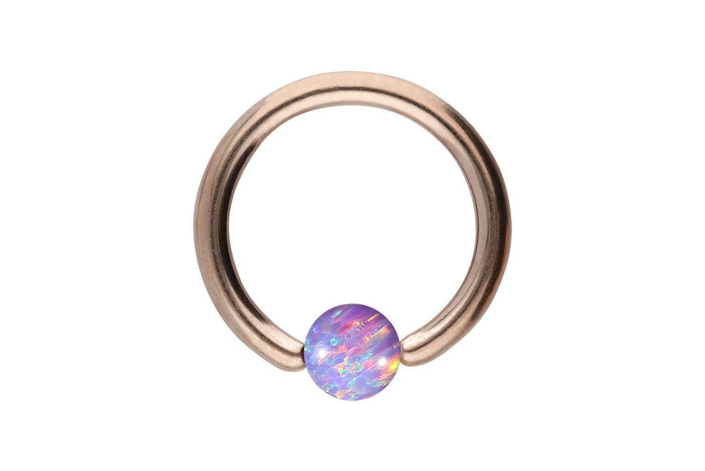 PIERCINGLINE Piercing-Set (Klemm-Ringe, Titan Klemmkugelring SYNTHETISCHER OPAL) von PIERCINGLINE