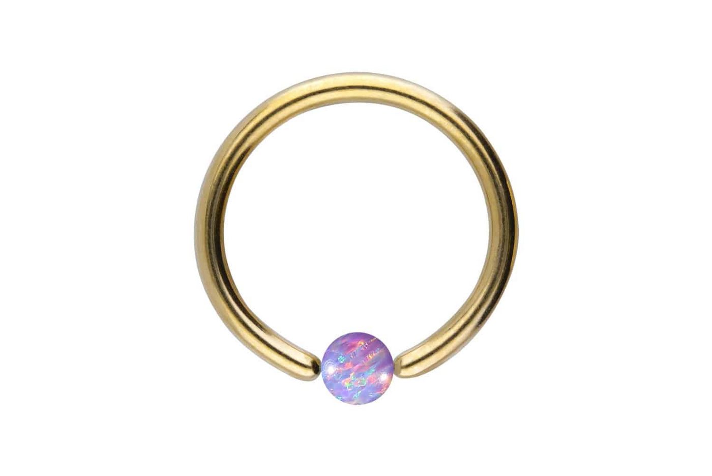 PIERCINGLINE Piercing-Set (Klemm-Ringe, Titan Klemmkugelring SYNTHETISCHER OPAL) von PIERCINGLINE