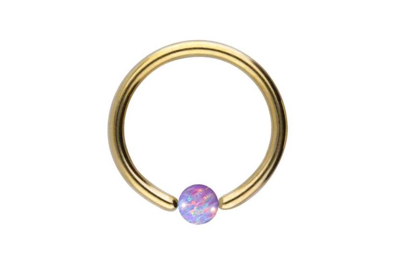 PIERCINGLINE Piercing-Set (Klemm-Ringe, Titan Klemmkugelring SYNTHETISCHER OPAL) von PIERCINGLINE