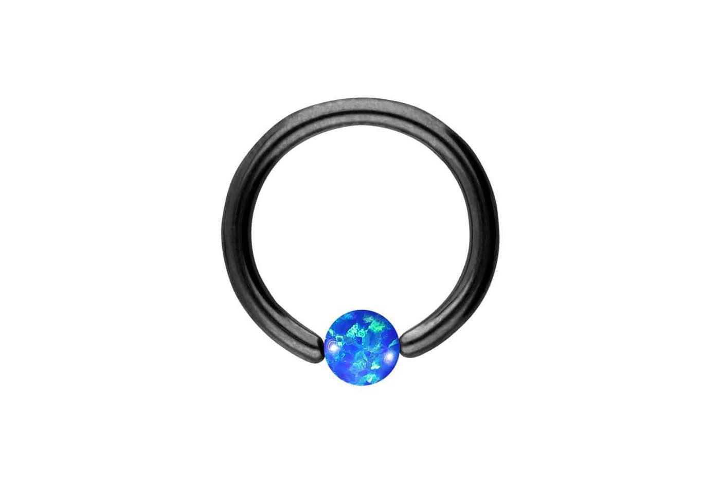 PIERCINGLINE Piercing-Set (Klemm-Ringe, Titan Klemmkugelring SYNTHETISCHER OPAL) von PIERCINGLINE