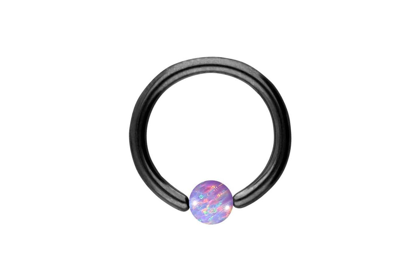 PIERCINGLINE Piercing-Set (Klemm-Ringe, Titan Klemmkugelring SYNTHETISCHER OPAL) von PIERCINGLINE