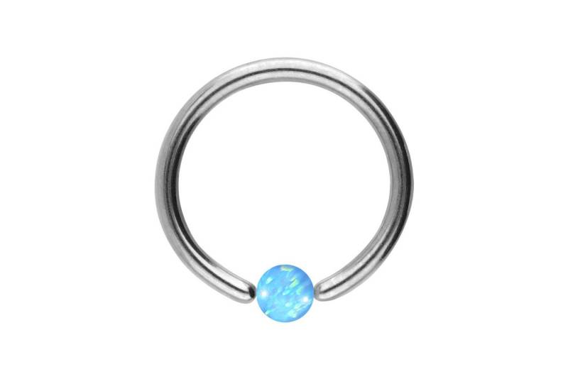 PIERCINGLINE Piercing-Set (Klemm-Ringe, Titan Klemmkugelring SYNTHETISCHER OPAL) von PIERCINGLINE