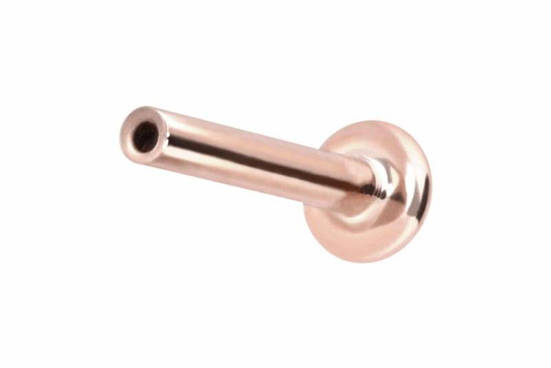 PIERCINGLINE Piercing-Set 14 Karat Gold Labret mit Push Fit ohne Aufsatz (Labrets / 1 Stk) von PIERCINGLINE