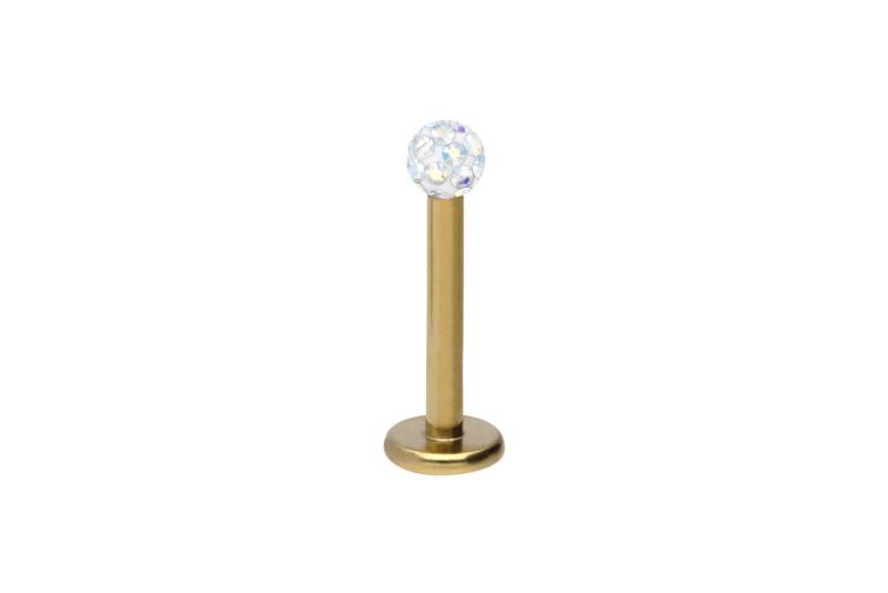 PIERCINGLINE Piercing-Set Chirurgenstahl Labret EPOXY-KUGEL (Labrets / 1 Stk) von PIERCINGLINE