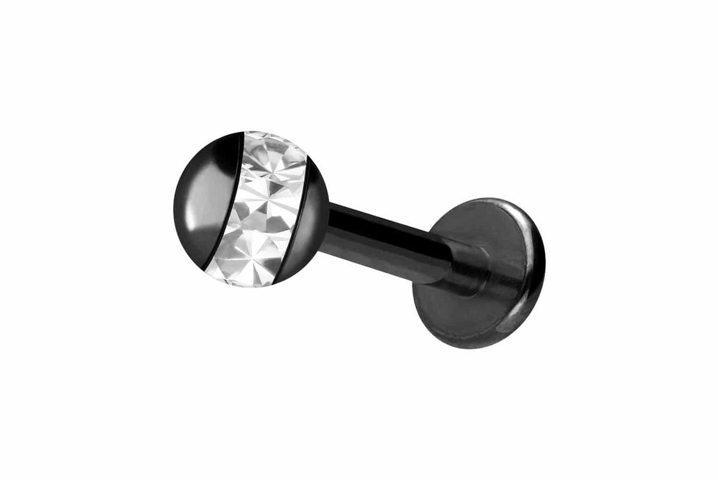 PIERCINGLINE Piercing-Set Chirurgenstahl Labret EPOXY-RING-KUGEL (Labrets / 1 Stk) von PIERCINGLINE