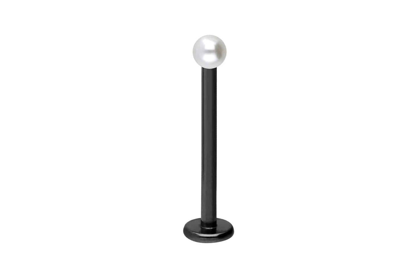 PIERCINGLINE Piercing-Set Chirurgenstahl Labret SYNTHETISCHE PERLE (Labrets / 1 Stk) von PIERCINGLINE