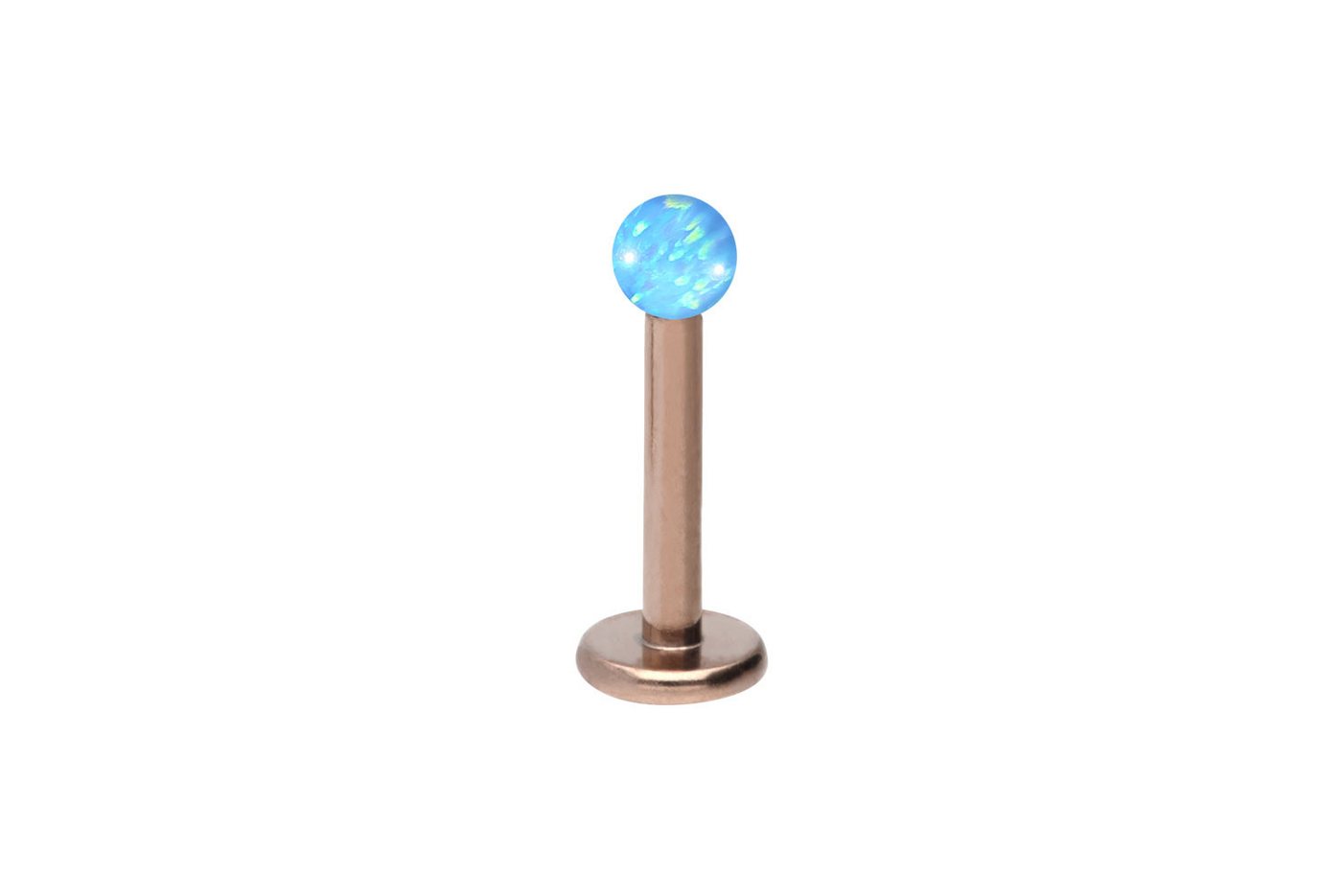 PIERCINGLINE Piercing-Set Chirurgenstahl Labret SYNTHETISCHER OPAL (Labrets / 1 Stk) von PIERCINGLINE
