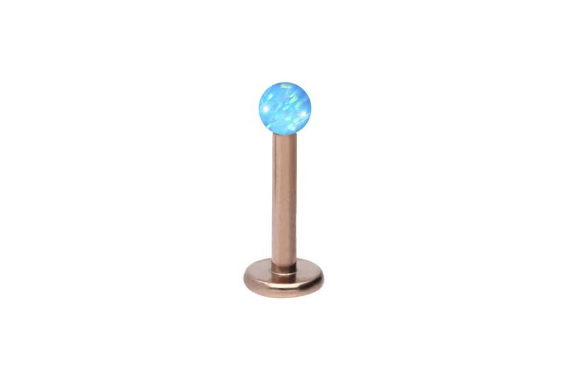 PIERCINGLINE Piercing-Set Chirurgenstahl Labret SYNTHETISCHER OPAL (Labrets / 1 Stk) von PIERCINGLINE