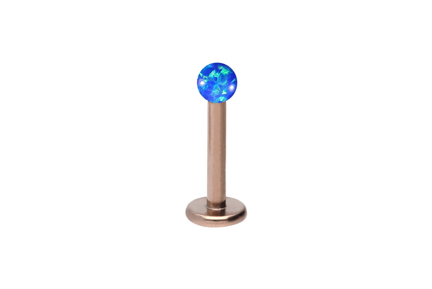 PIERCINGLINE Piercing-Set Chirurgenstahl Labret SYNTHETISCHER OPAL (Labrets / 1 Stk) von PIERCINGLINE