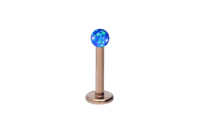 PIERCINGLINE Piercing-Set Chirurgenstahl Labret SYNTHETISCHER OPAL (Labrets / 1 Stk) von PIERCINGLINE