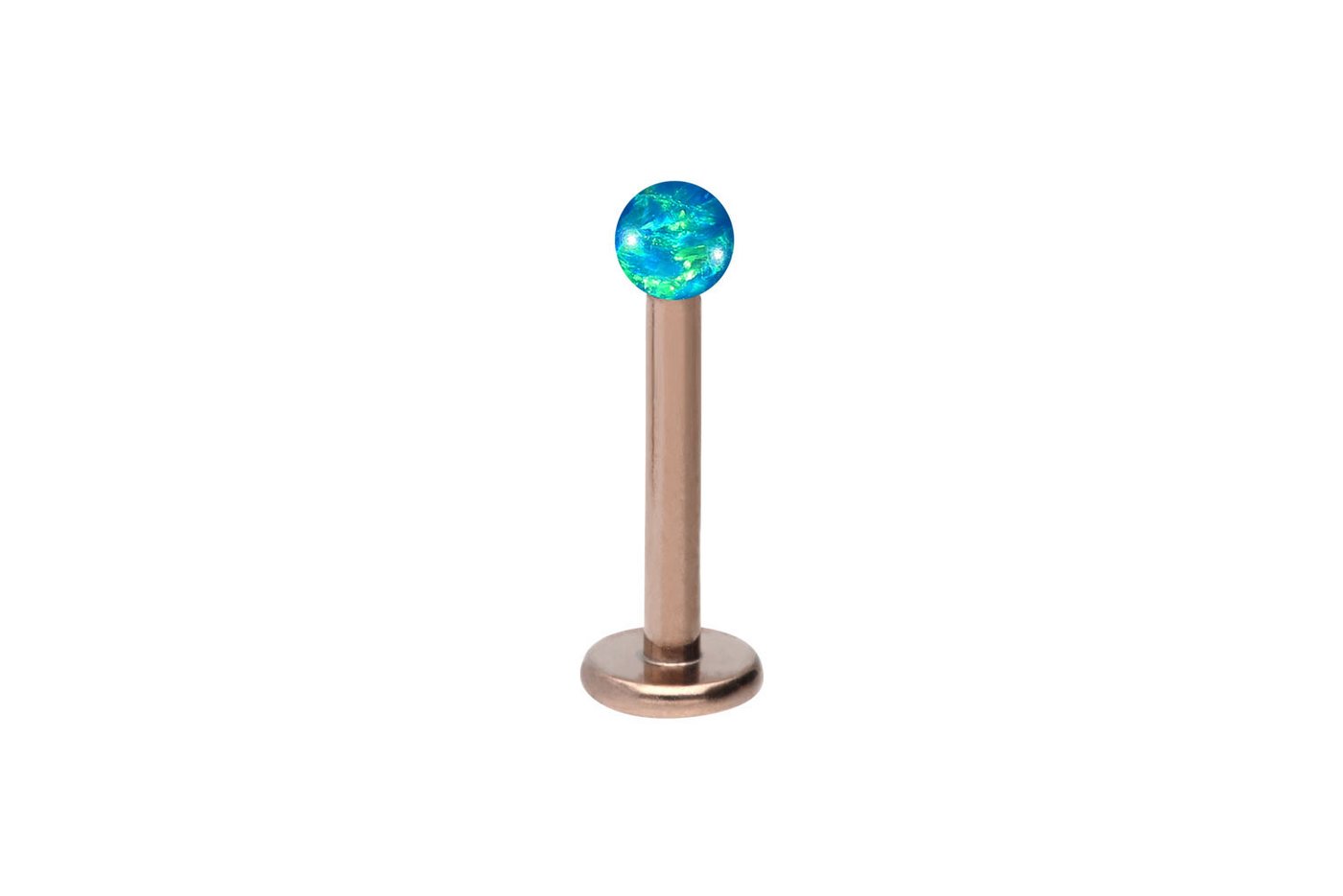 PIERCINGLINE Piercing-Set Chirurgenstahl Labret SYNTHETISCHER OPAL (Labrets / 1 Stk) von PIERCINGLINE