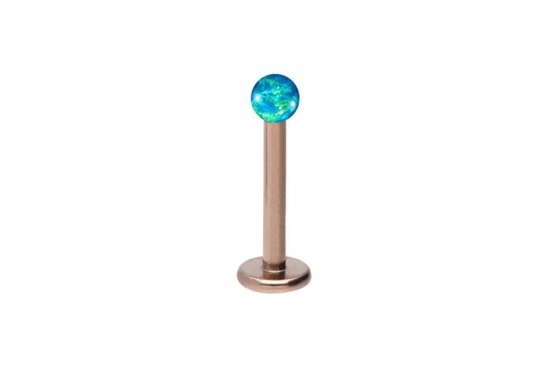 PIERCINGLINE Piercing-Set Chirurgenstahl Labret SYNTHETISCHER OPAL (Labrets / 1 Stk) von PIERCINGLINE