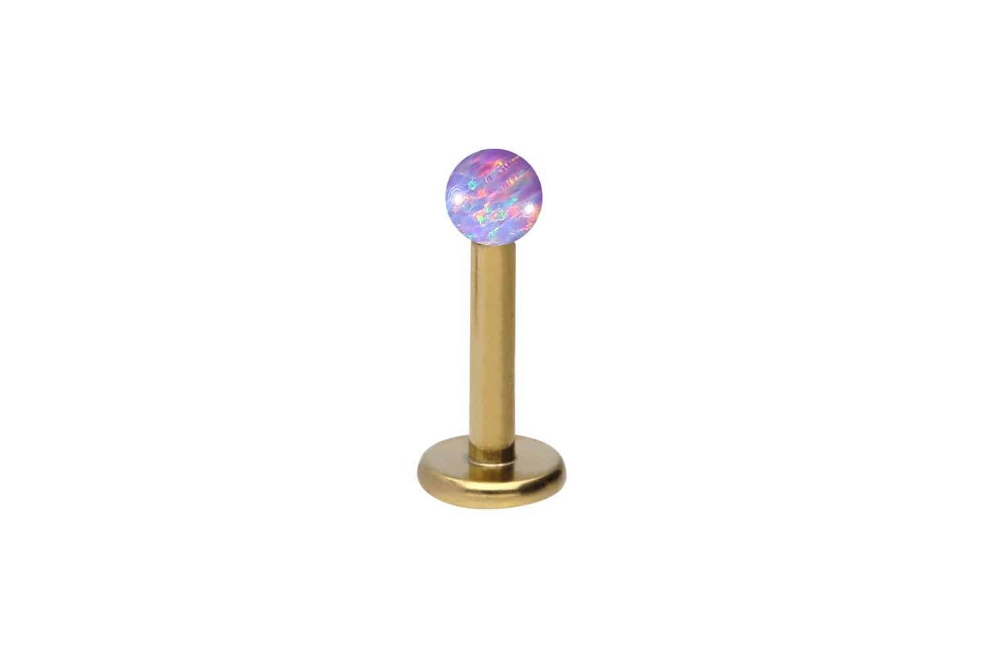 PIERCINGLINE Piercing-Set Chirurgenstahl Labret SYNTHETISCHER OPAL (Labrets / 1 Stk) von PIERCINGLINE