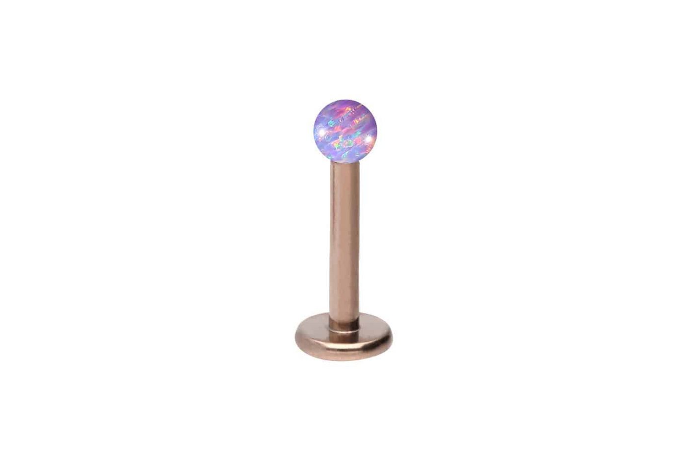 PIERCINGLINE Piercing-Set Chirurgenstahl Labret SYNTHETISCHER OPAL (Labrets / 1 Stk) von PIERCINGLINE