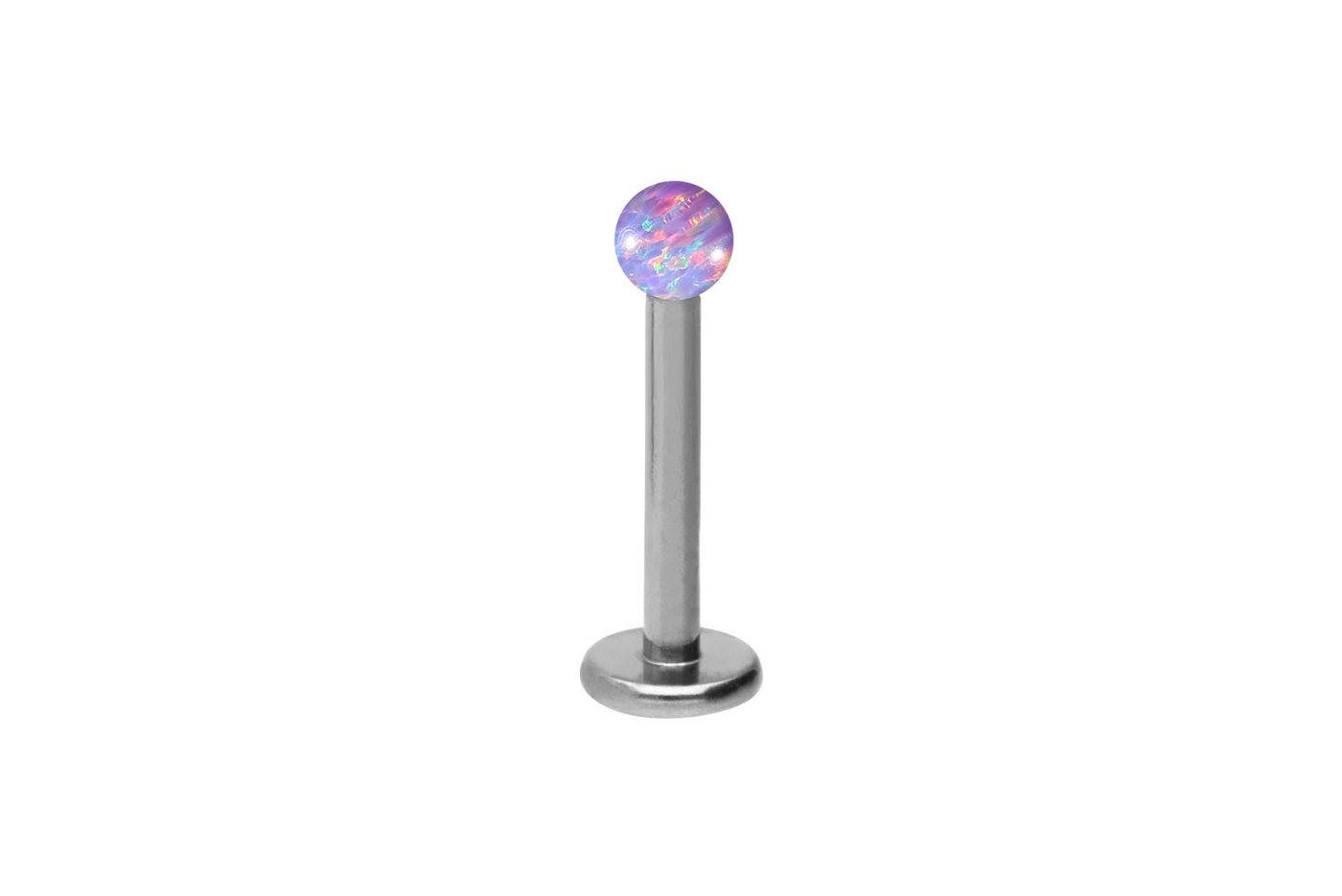 PIERCINGLINE Piercing-Set Chirurgenstahl Labret SYNTHETISCHER OPAL (Labrets / 1 Stk) von PIERCINGLINE