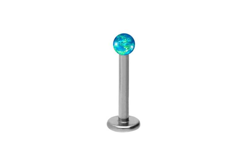 PIERCINGLINE Piercing-Set Chirurgenstahl Labret SYNTHETISCHER OPAL (Labrets / 1 Stk) von PIERCINGLINE