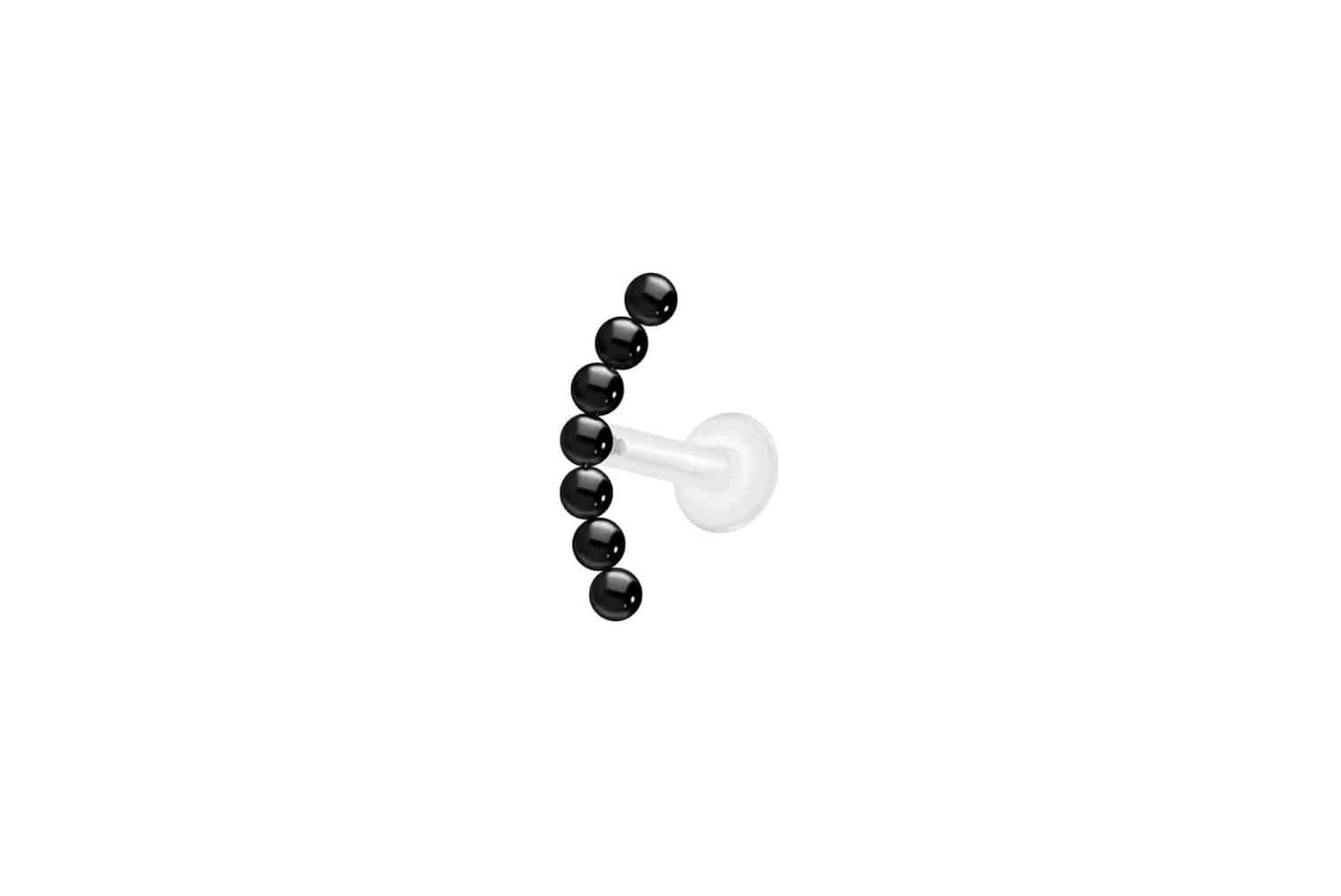 PIERCINGLINE Nasenpiercing PTFE Labret mit Innengewinde + Titan-Aufsatz 7 KUGELN (Labrets, 1-tlg) von PIERCINGLINE