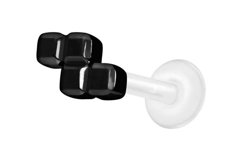 PIERCINGLINE Piercing-Set PTFE Labret mit Innengewinde + Titan-Aufsatz Z-FORM (Labrets / 1 Stk) von PIERCINGLINE
