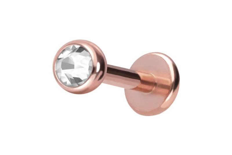 PIERCINGLINE Piercing-Set Titan Labret KRISTALL (Labrets / 1 Stk) von PIERCINGLINE