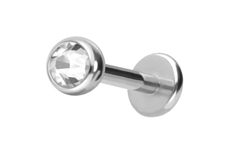 PIERCINGLINE Piercing-Set Titan Labret KRISTALL (Labrets / 1 Stk) von PIERCINGLINE