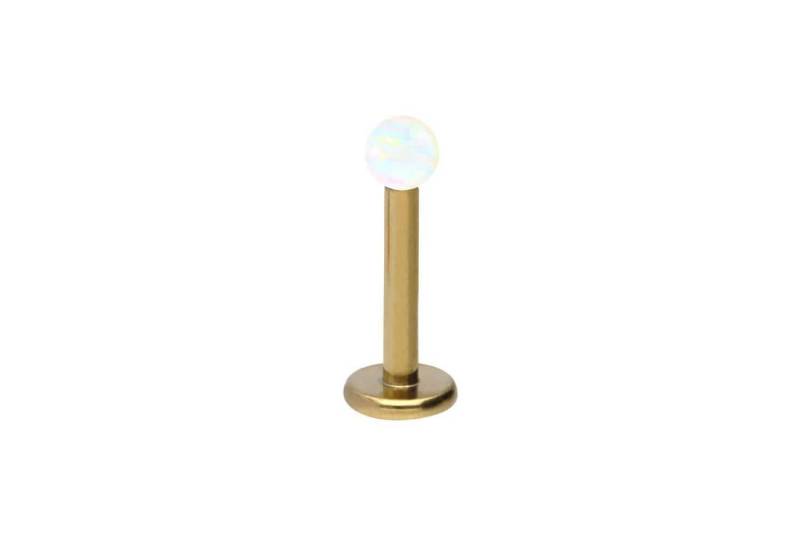 PIERCINGLINE Piercing-Set Titan Labret SYNTHETISCHER OPAL (Labrets / 1 Stk) von Piercingline