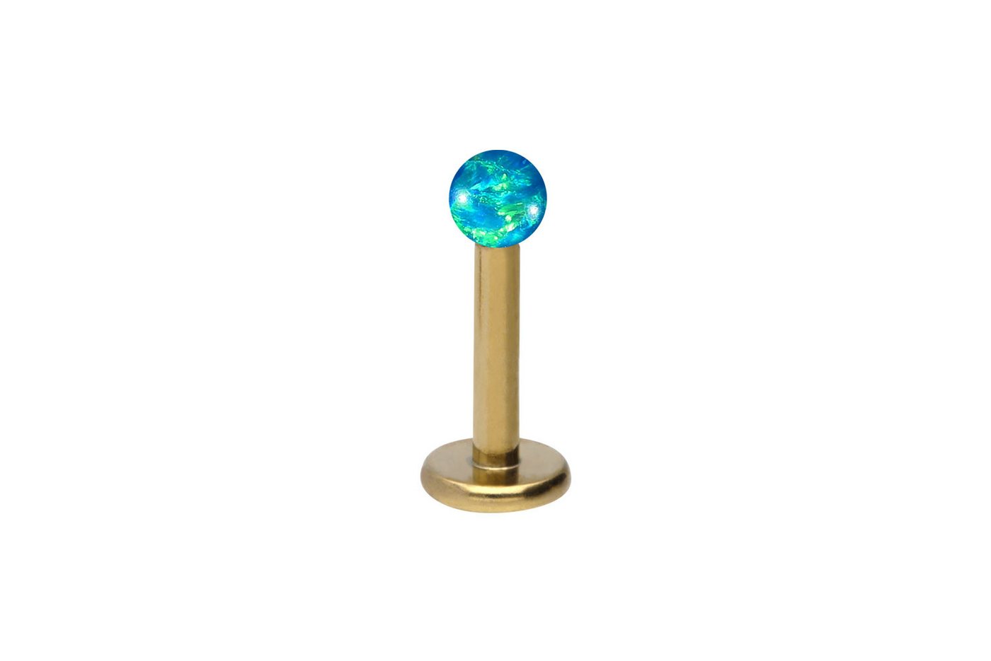 PIERCINGLINE Piercing-Set Titan Labret SYNTHETISCHER OPAL (Labrets / 1 Stk) von Piercingline