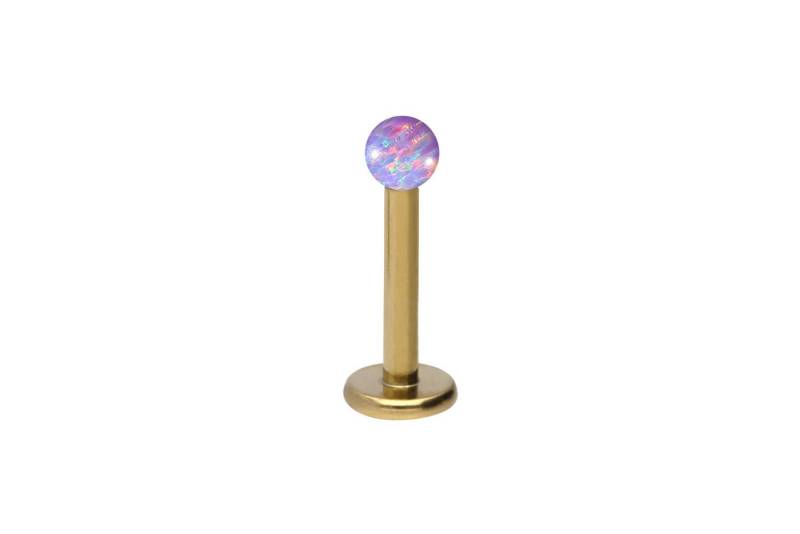 PIERCINGLINE Piercing-Set Titan Labret SYNTHETISCHER OPAL (Labrets / 1 Stk) von Piercingline