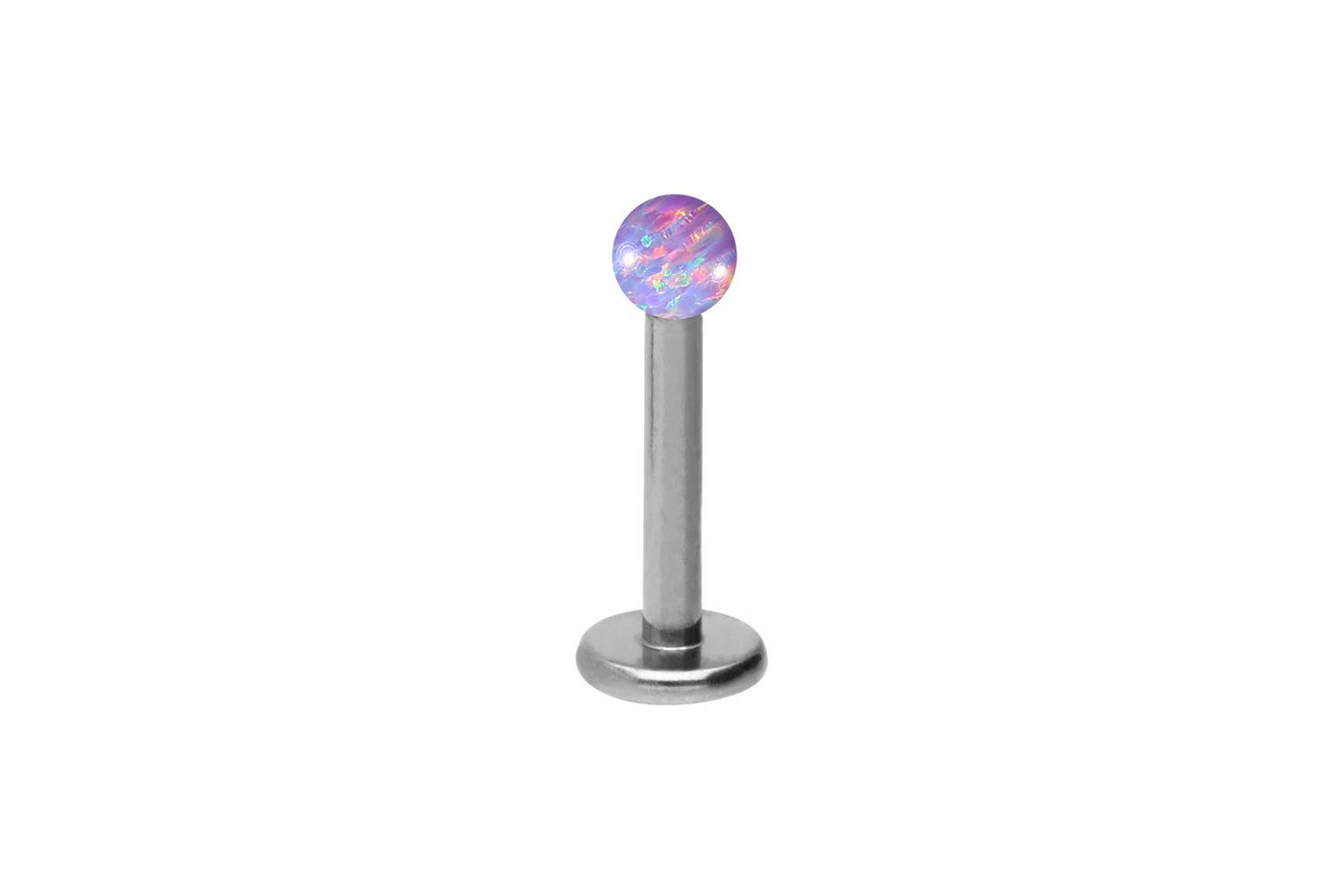 PIERCINGLINE Piercing-Set Titan Labret SYNTHETISCHER OPAL (Labrets / 1 Stk) von Piercingline