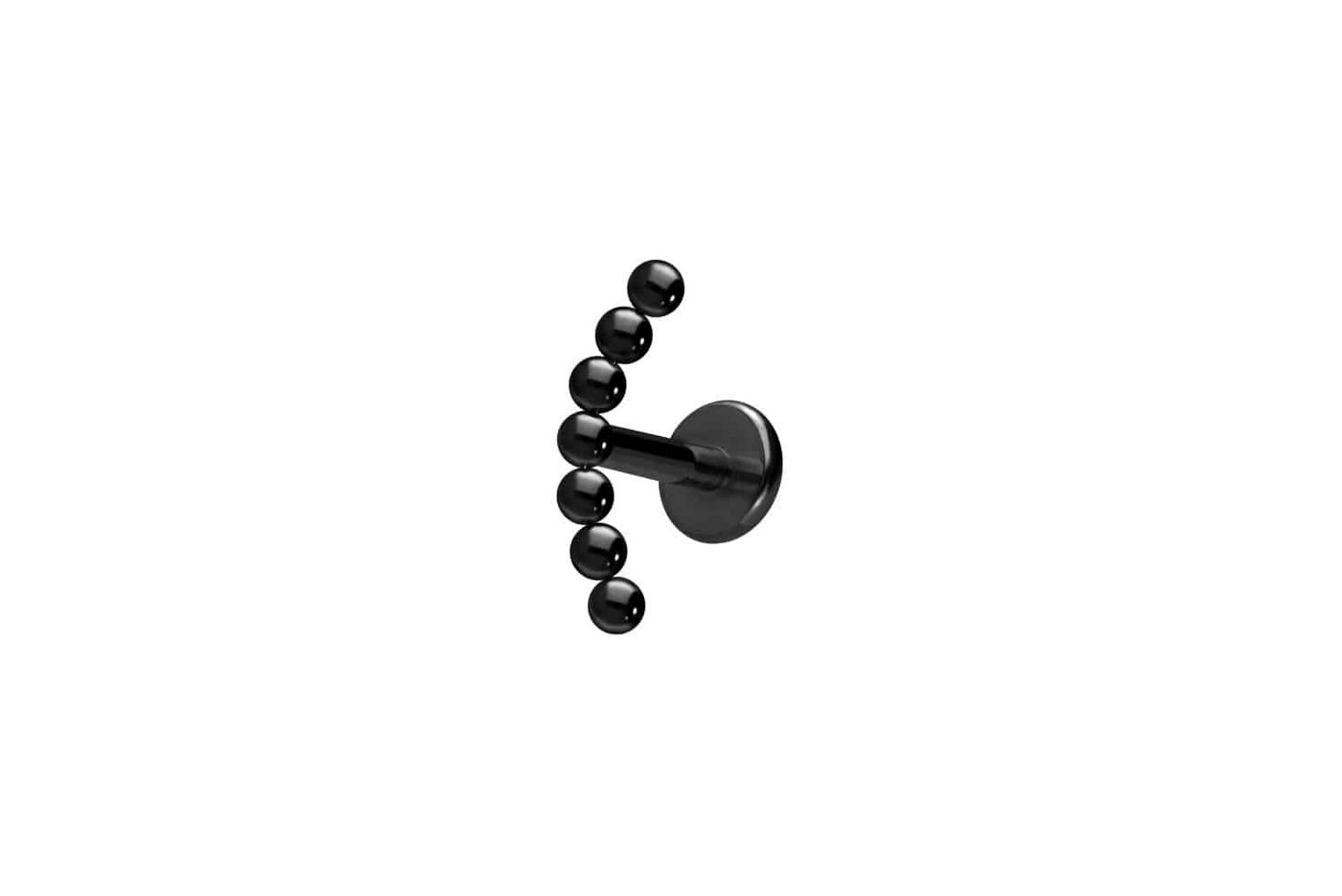 PIERCINGLINE Piercing-Set Titan Labret mit Innengewinde 7 KUGELN (Labrets / 1 Stk) von PIERCINGLINE