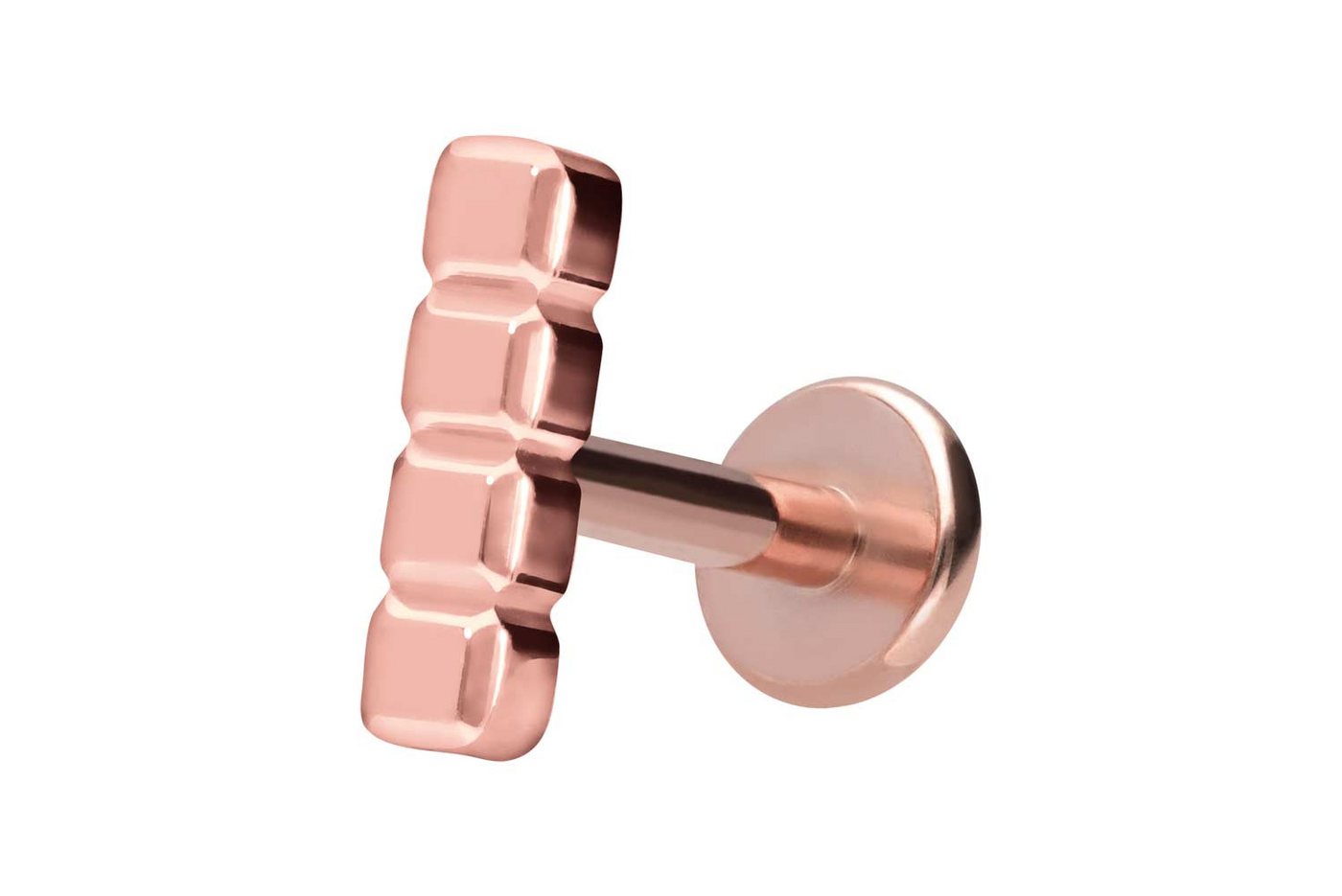 PIERCINGLINE Piercing-Set Titan Labret mit Innengewinde BALKEN (Labrets / 1 Stk) von PIERCINGLINE