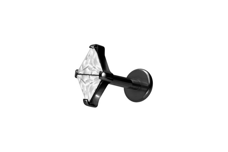 PIERCINGLINE Piercing-Set Titan Labret mit Innengewinde EINGEFASSTE KRISTALLRAUTE (Labrets / 1 Stk) von Piercingline