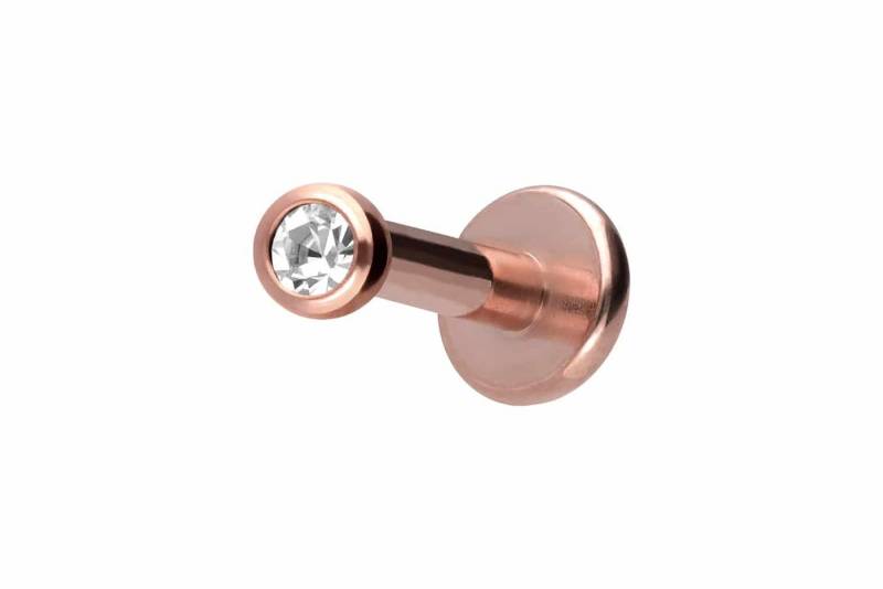 PIERCINGLINE Piercing-Set Titan Labret mit Innengewinde KRISTALL (Labrets / 1 Stk) von PIERCINGLINE