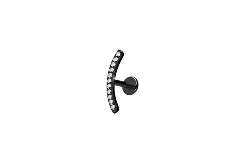 PIERCINGLINE Piercing-Set Titan Labret mit Innengewinde KRISTALLBOGEN (Labrets / 1 Stk) von PIERCINGLINE