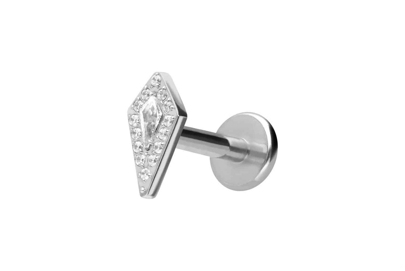PIERCINGLINE Piercing-Set Titan Labret mit Innengewinde KRISTALLSCHILD (Labrets, 1-tlg) von PIERCINGLINE