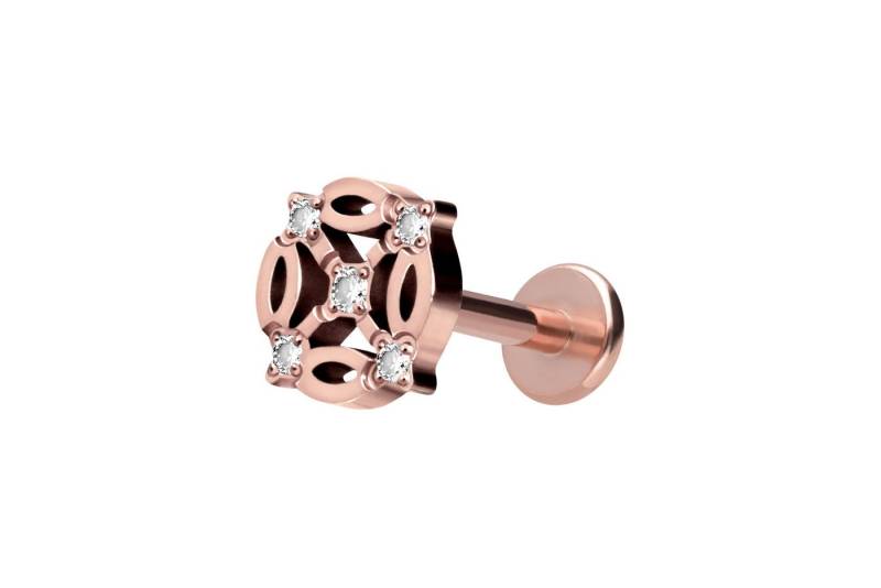 PIERCINGLINE Piercing-Set Titan Labret mit Innengewinde ORIENTALISCHES DESIGN (Labrets / 1 Stk) von PIERCINGLINE