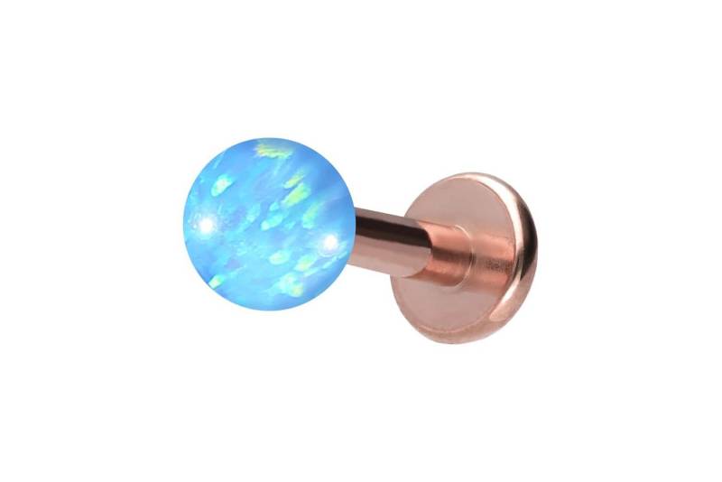 PIERCINGLINE Piercing-Set Titan Labret mit Innengewinde SYNTHETISCHER OPAL (Labrets / 1 Stk) von PIERCINGLINE
